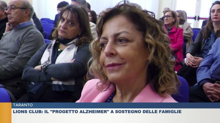 TARANTO.  LIONS CLUB: IL “PROGETTO ALZHEIMER” A SOSTEGNO DELLE FAMIGLIE