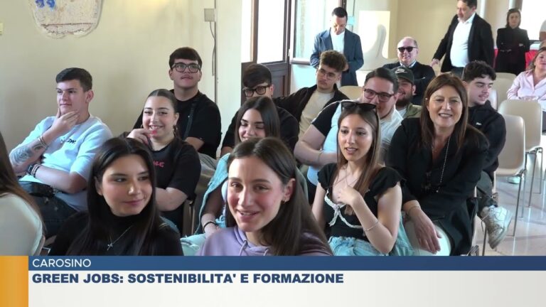 CAROSINO.  GREEN JOBS: SOSTENIBILITA’ E FORMAZIONE