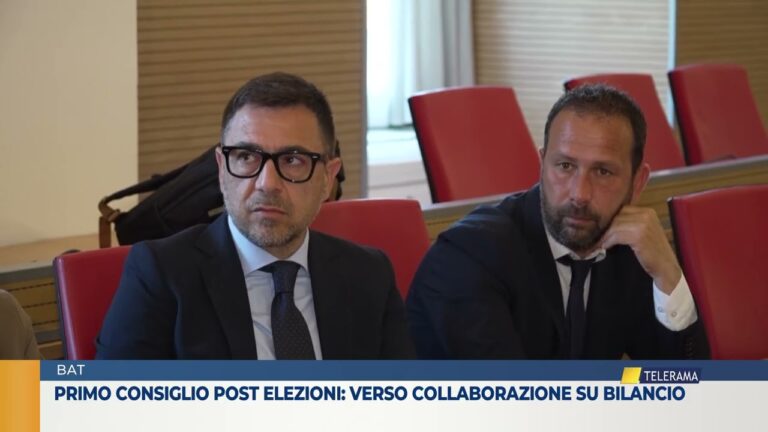 PRIMO CONSIGLIO POST ELEZIONI VERSO COLLABORAZIONE SU BILANCIO