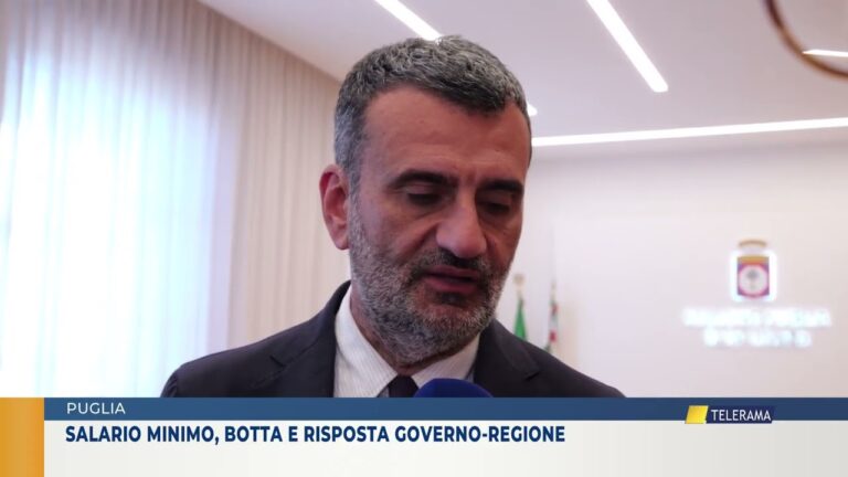 SALARIO MINIMO, BOTTA E RISPOSTA GOVERNO REGIONE