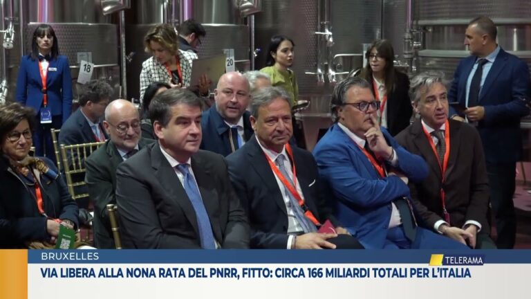 VIA LIBERA ALLA NONA RATA DEL PNRR, FITTO  CIRCA 166 MILIARDI TOTALI PER L’ITALIA