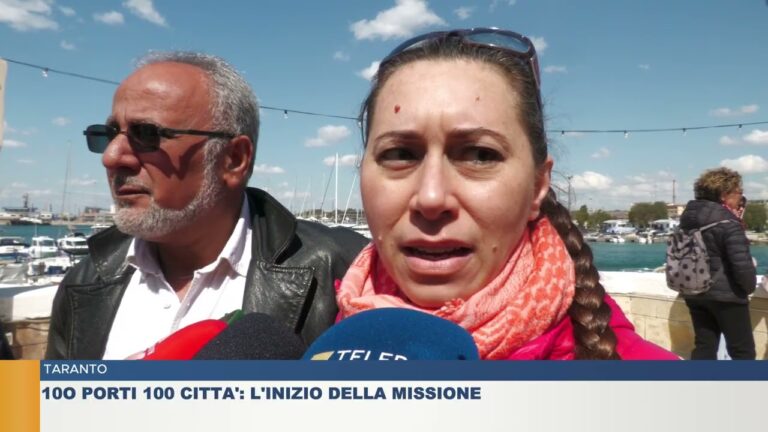 TARANTO.  100 PORTI 100 CITTA’: L’INIZIO DELLA MISSIONE