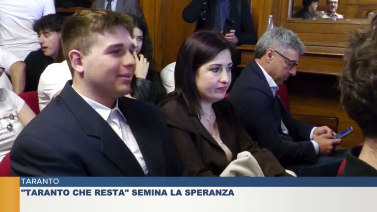 TARANTO.  “TARANTO CHE RESTA” SEMINA LA SPERANZA