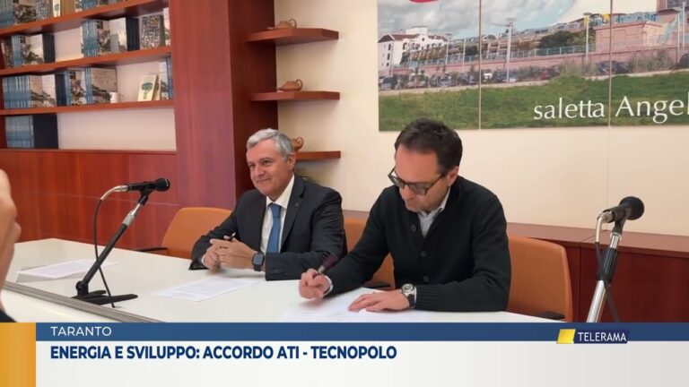 Taranto, Energia e sviluppo: accordo ATI – Tecnopolo