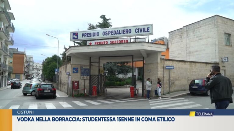 OSTUNI Vodka nella borraccia: studentessa 15enne in coma etilico