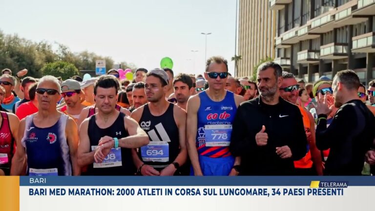 BARI. BARI MED MARATHON: 2000 ATLETI IN CORSA SUL LUNGOMARE, 34 PAESI PRESENTI