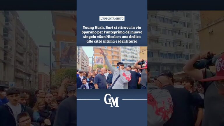#YoungHash, #Bari si ritrova in via Sparano per l’anteprima del nuovo singolo «San Nicola»