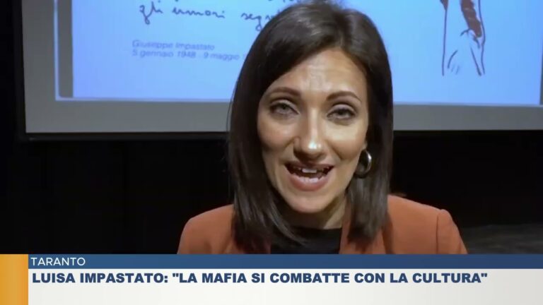 TARANTO.  LUISA IMPASTATO: “LA MAFIA SI COMBATTE CON LA CULTURA”