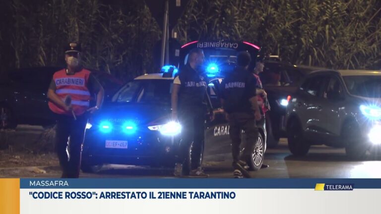 Massafra, ”Codice rosso”: arrestato 21enne tarantino
