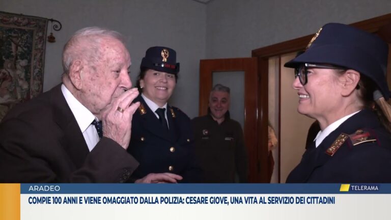 Compie 100 anni e viene omaggiato dalla Polizia: Cesare Giove, una vita al servizio dei cittadini