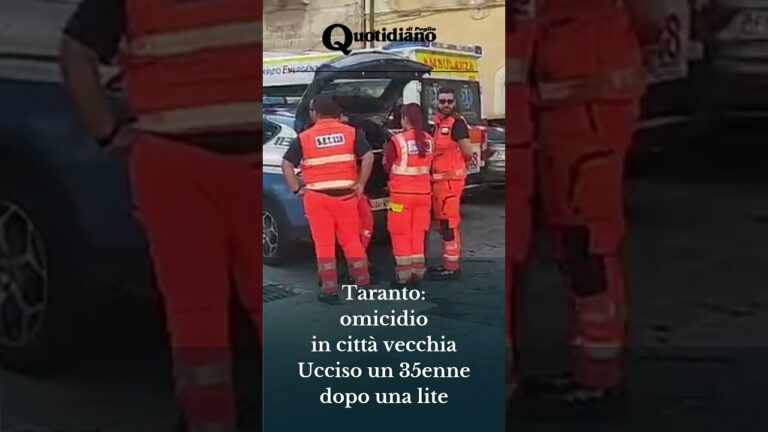 Taranto, omicidio in città vecchia: ucciso 35enne