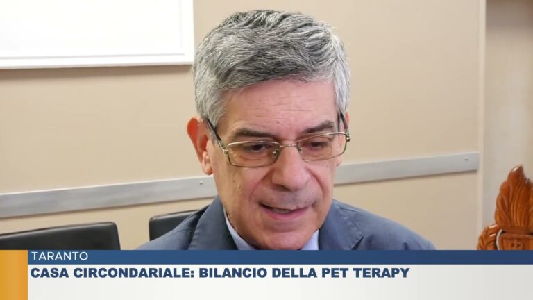 TARANTO.  CASA CIRCONDARIALE: BILANCIO DELLA PET TERAPY