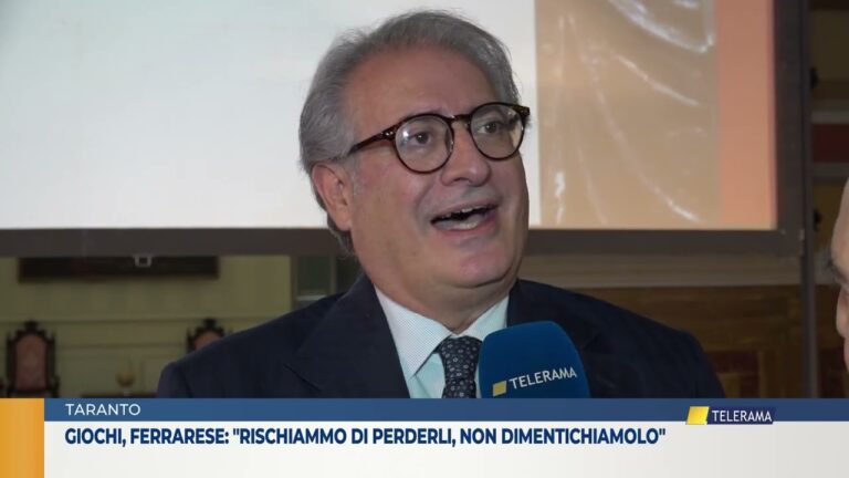 TARANTO Giochi, Ferrarese: “rischiammo di perderli, non dimentichiamolo”