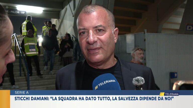 SERIE A. STICCHI DAMIANI: “LA SQUADRA HA DATO TUTTO, LA SALVEZZA DIPENDE DA NOI”