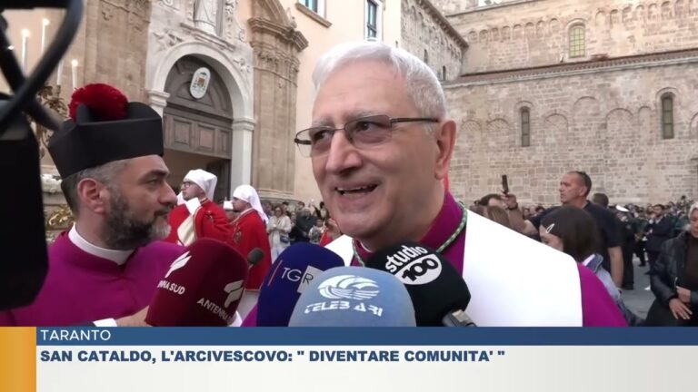 TARANTO.  SAN CATALDO, L’ARCIVESCOVO: ” DIVENTARE COMUNITA’ “