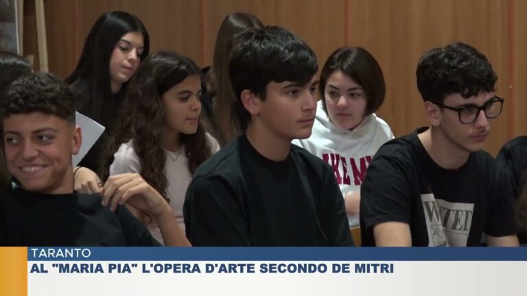 TARANTO.  AL “MARIA PIA” L’OPERA D’ARTE SECONDO DE MITRI