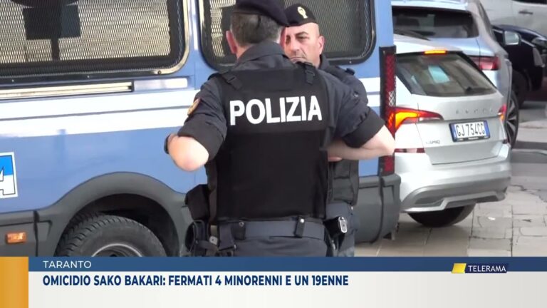 TARANTO. Omicidio Sako Bakari: fermati 4 minorenni e un 19enne