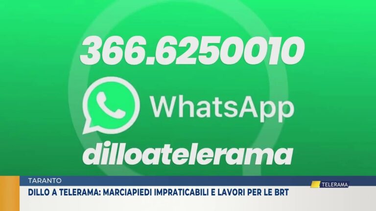 TARANTO DILLO A TELERAMA MARCIAPIEDI IMPRATICABILI E LAVORI PER LE BRT