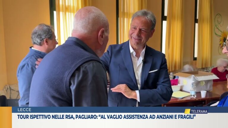 tour ispettivo nelle rsa, Pagliaro: “al vaglio assistenza ad anziani e fragili”