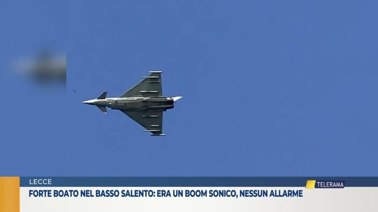Forte boato nel basso Salento: era un boom sonico, nessun allarme