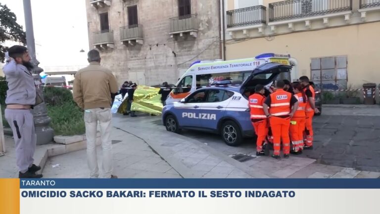TARANTO.  OMICIDIO SACKO BAKARI: FERMATO IL SESTO INDAGATO