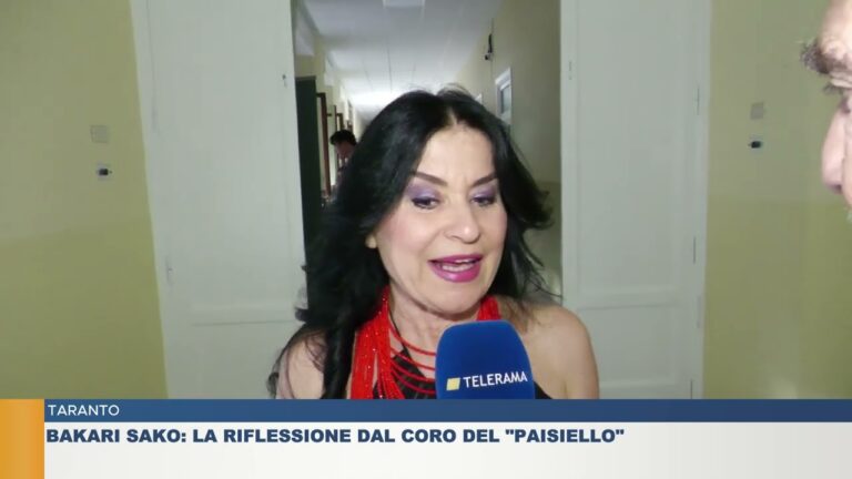 TARANTO.  BAKARI SAKO: LA RIFLESSIONE DAL CORO DEL “PAISIELLO”