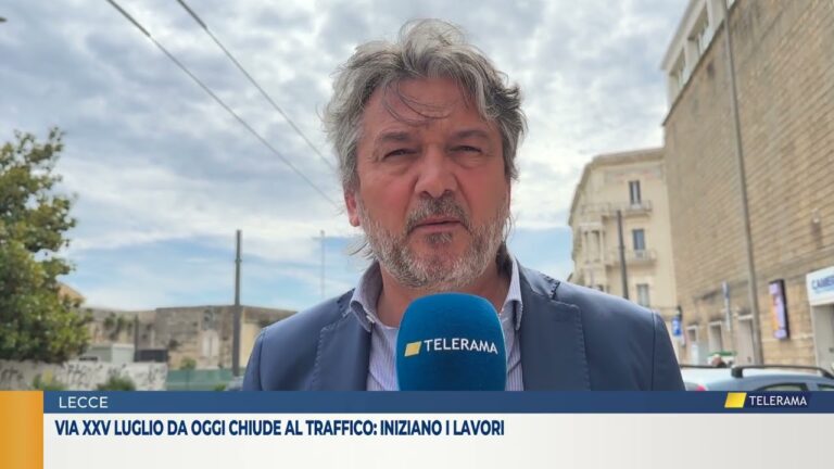Via XXV Luglio da oggi chiude al traffico: iniziano i lavori