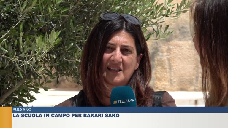 PULSANO.  LA SCUOLA IN CAMPO PER BAKARI SAKO