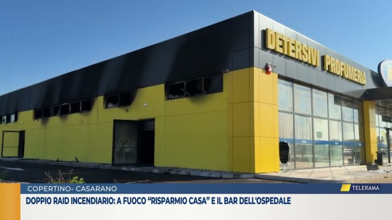 Doppio raid incendiario: a fuoco “Risparmio casa” e il bar dell’ospedale