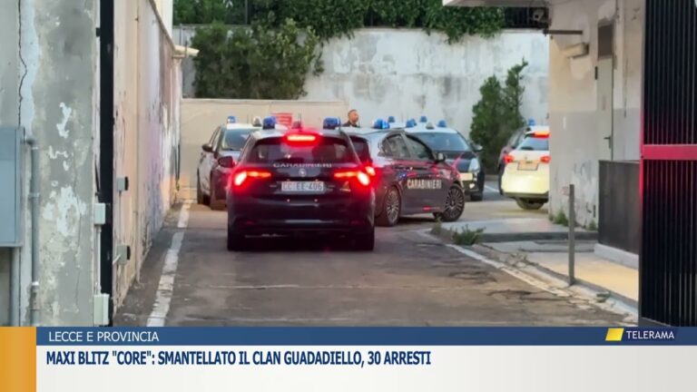 Maxi blitz “Core”: smantellato il clan Guadadiello, 30 arresti