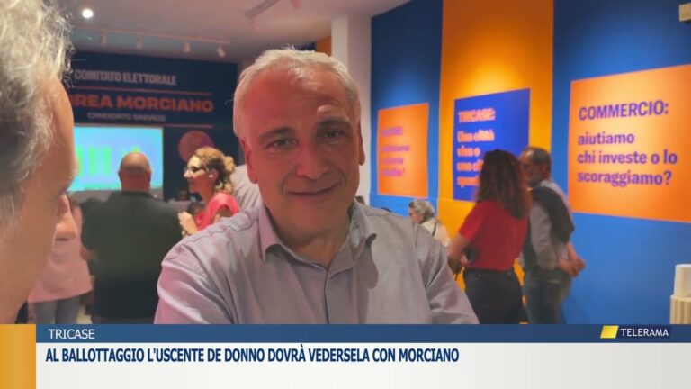 Al ballottaggio l’uscente De Donno dovrà vedersela con Morciano