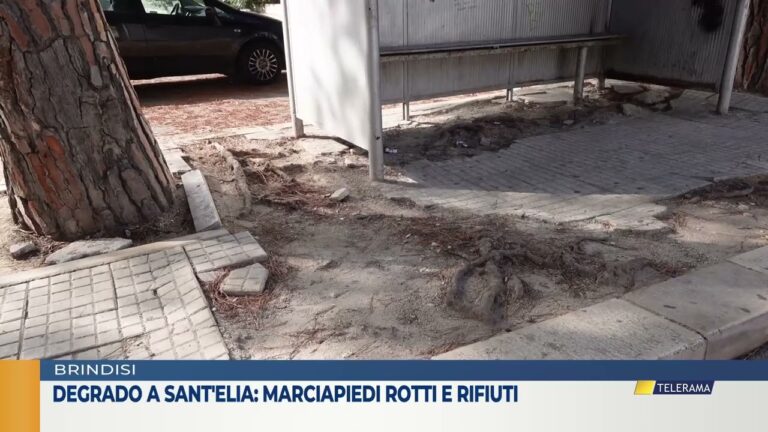 Degrado a  Sant’Elia: Marciapiedi rotti e degrado