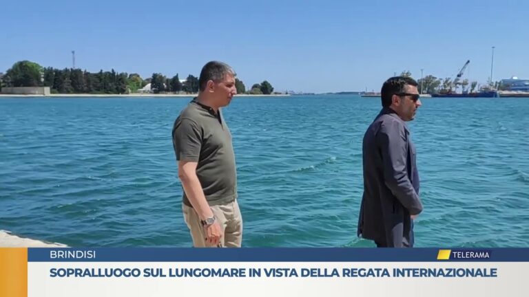 Sopralluogo sul lungomare in vista della regata internazionale