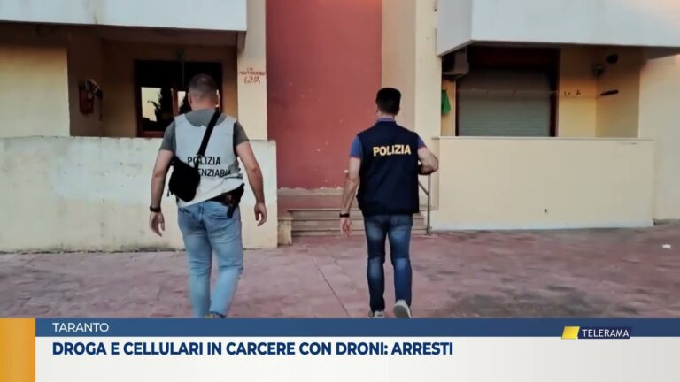 Taranto, droga e cellulari in carcere con i droni: arresti