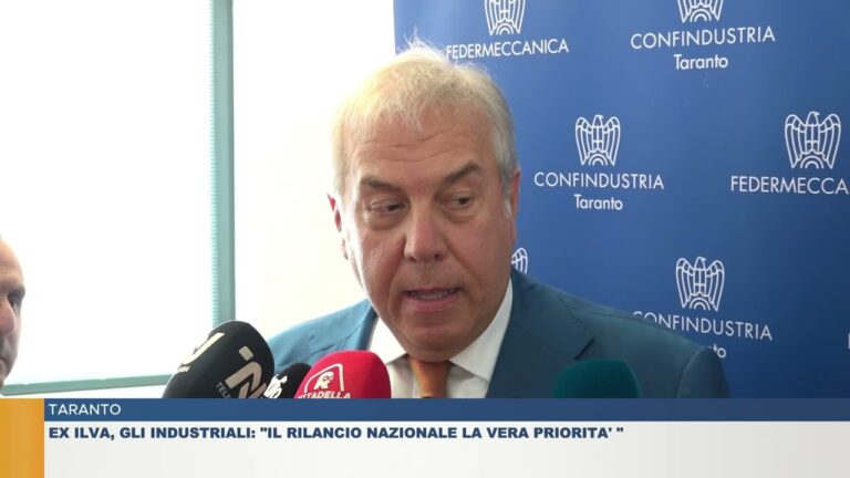 TARANTO.  EX ILVA, GLI INDUSTRIALI: “IL RILANCIO NAZIONALE LA VERA PRIORITA’ “