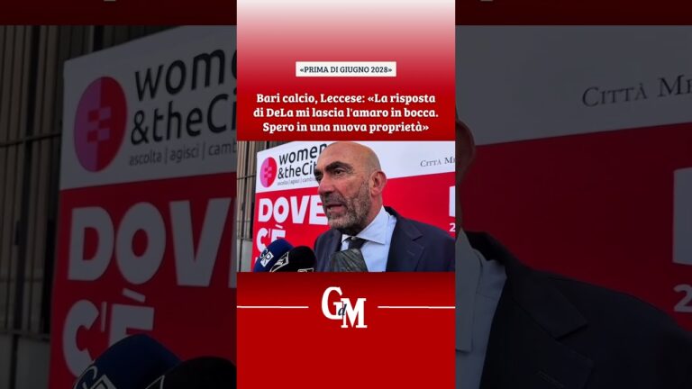 #Bari #Calcio, Leccese: «La risposta di DeLa mi lascia l’amaro in bocca. Spero in nuova proprietà»
