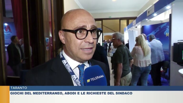 TARANTO.  GIOCHI DEL MEDITERRANEO, ABODI E LE RICHIESTE DEL SINDACO