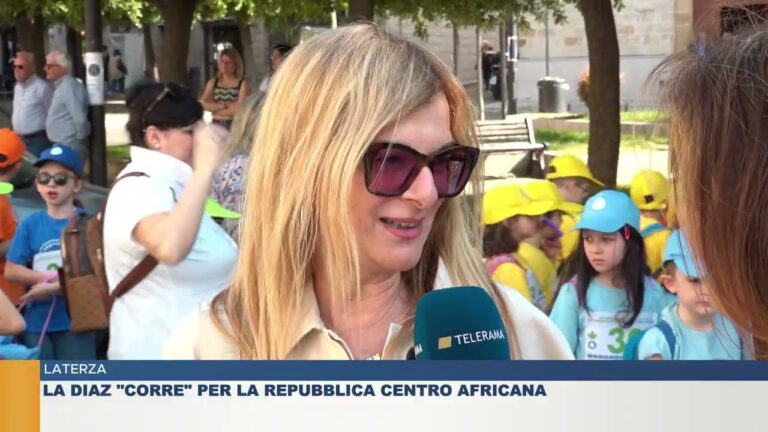 LATERZA.  LA DIAZ “CORRE” PER LA REPUBBLICA CENTRO AFRICANA