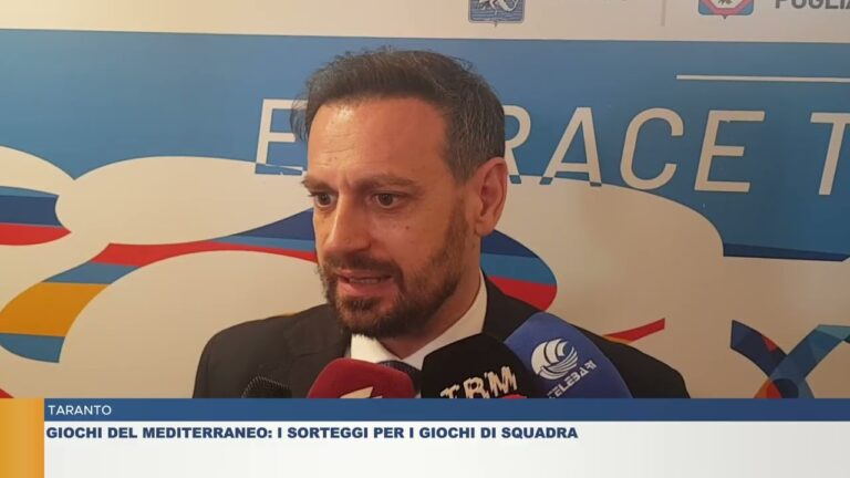 TARANTO.  GIOCHI DEL MEDITERRANEO: I SORTEGGI PER I GIOCHI DI SQUADRA