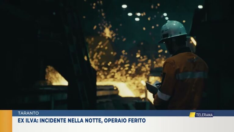 TARANTO Ex Ilva: incidente nella notte, operaio ferito