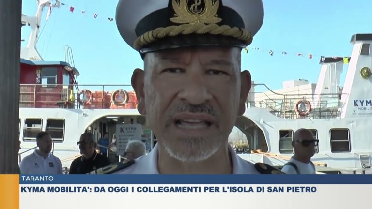 TARANTO.  KYMA MOBILITA’: DA OGGI IL COLLEGAMENTO CON L’ISOLA DI SAN PIRETRO
