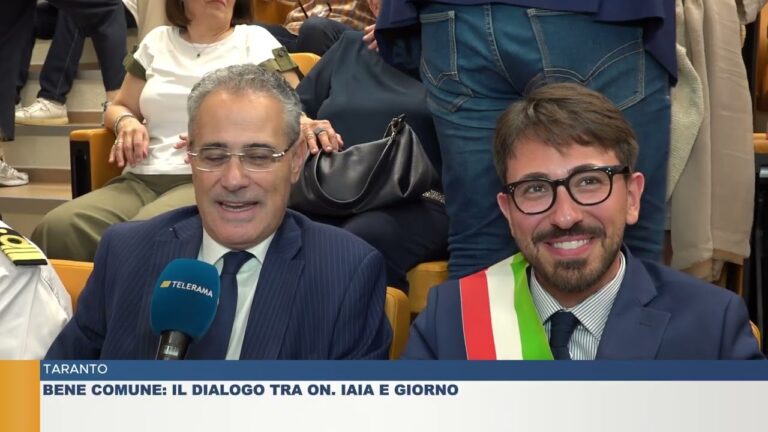 TARANTO.  BENE COMUNE: IL DIALOGO TRA ON. IAIA E GIORNO