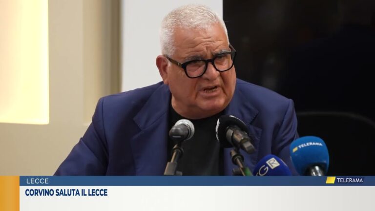 Corvino saluta il Lecce