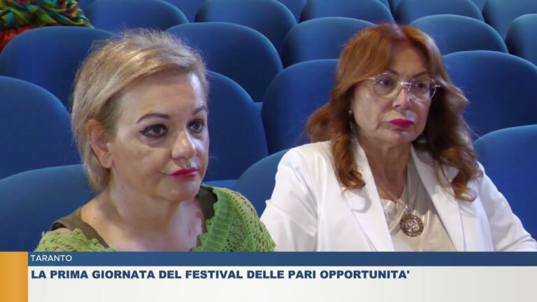 TARANTO.  LA PRIMA GIORNATA DEL FESTIVAL DELLE PARI OPPORTUNITA’
