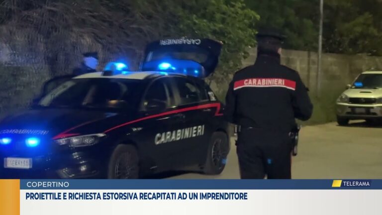 PROIETTILE E RICHIESTA ESTORSIVA RECAPITATI AD UN IMPRENDITORE