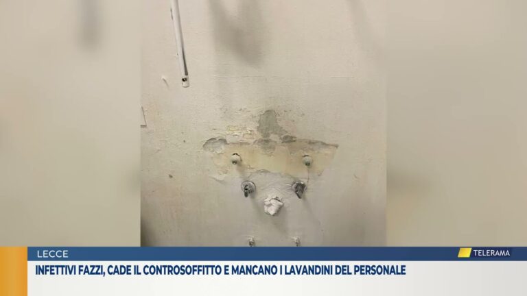 Infettivi Fazzi, cade il controsoffitto e mancano i lavandini del personale