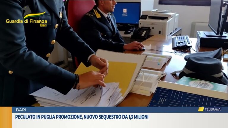Peculato in PugliaPromozione, nuovo sequestro da 1,3 milioni