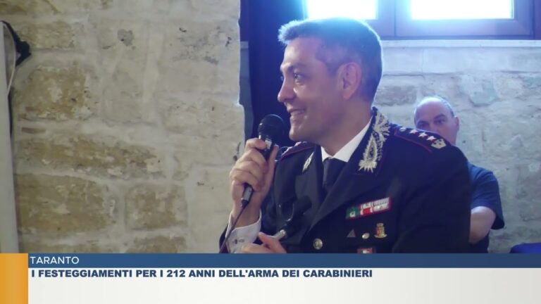 TARANTO.  I FESTEGGIAMENTI PER I 212 ANNI DELL’ARMA DEI CARABINIERI