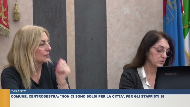 TARANTO.  COMUNE, CENTRODESTRA:”NON CI SONO SOLDI PER LA CITTA’, PER GLI STAFFISTI SI”