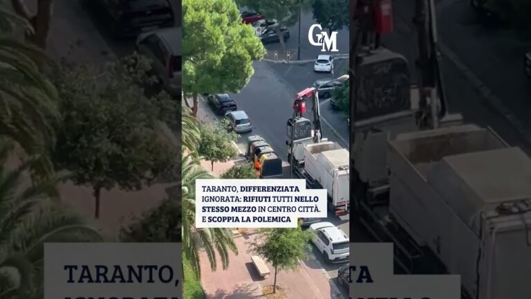 #Taranto, differenziata ignorata: #rifiuti tutti nello stesso mezzo in centro città. È polemica